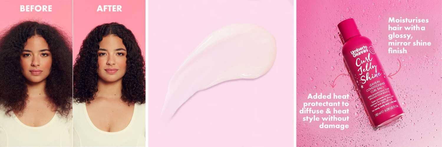 Balsam leave-in pentru parul cret Curl jelly shine, 180 ml, Umberto Giannini